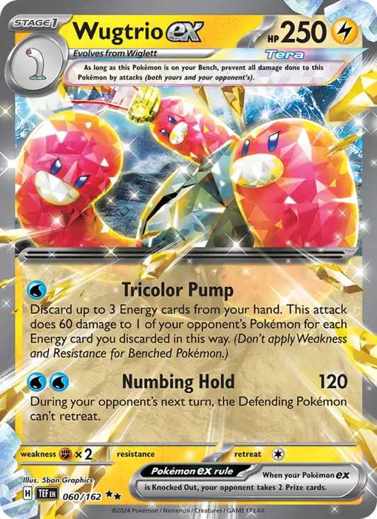 Wugtrio ex 60 Temporal Forces Pokesingles