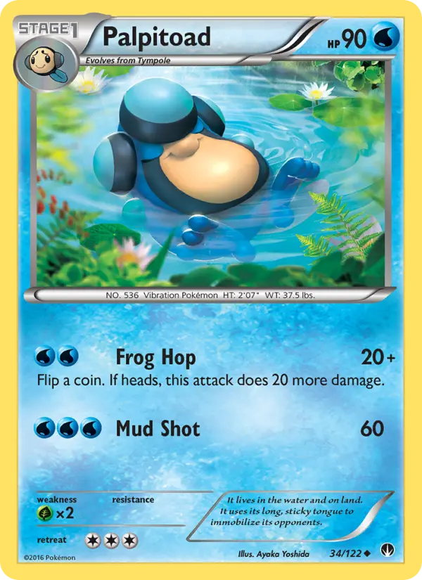 Palpitoad 34 BREAKpoint Pokesingles