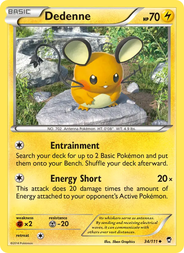 Dedenne 34 Furious Fists Pokesingles