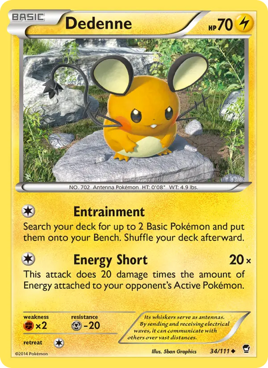 Dedenne 34 Furious Fists Pokesingles