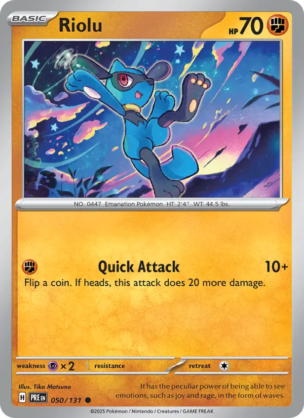 Riolu 50 Prismatic Evolutions Pokesingles