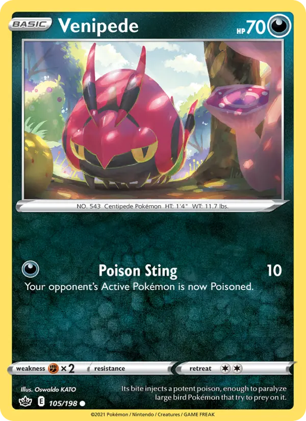 Venipede 105 Chilling Reign Pokesingles