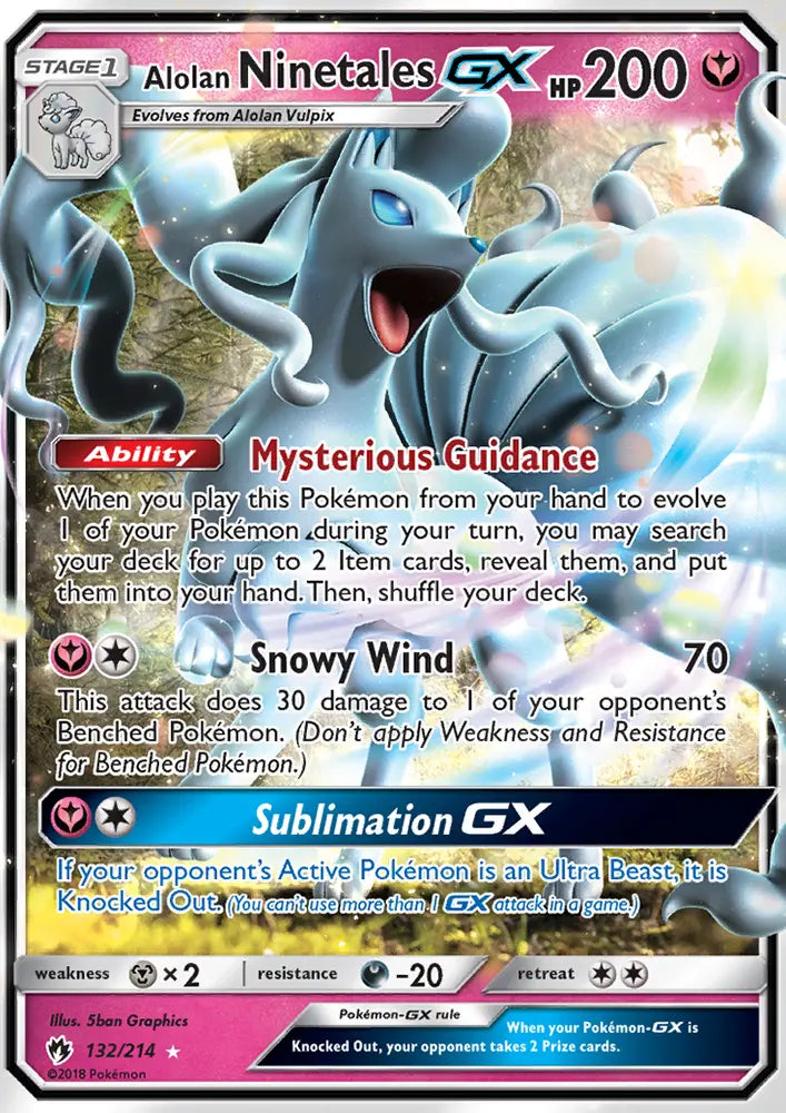 Alolan Ninetales GX 132 Lost Thunder Pokesingles