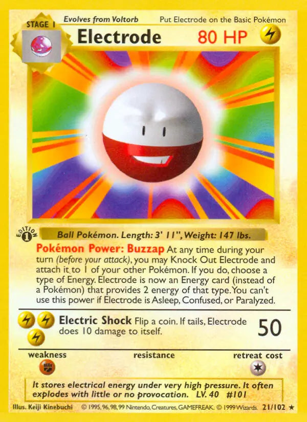 Electrode 21 Base Set Pokesingles