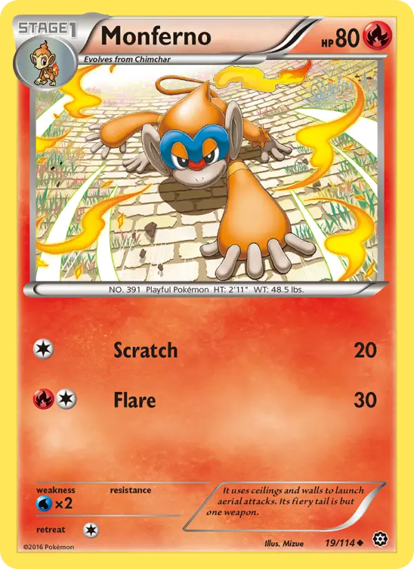 Monferno 19 Steam Siege Pokesingles