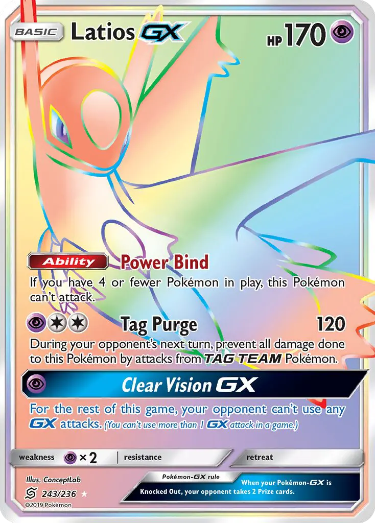 Latios GX 243 Unified Minds Pokesingles