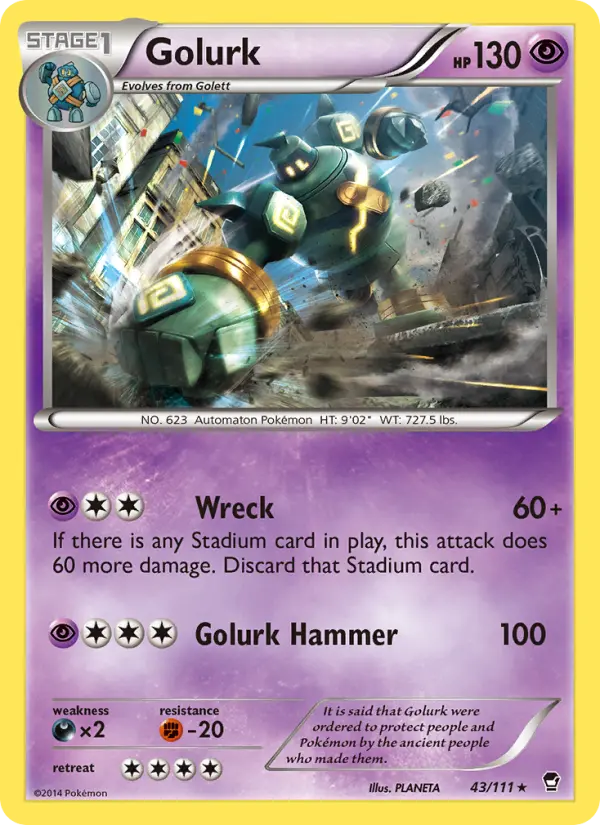 Golurk 43 Furious Fists Pokesingles