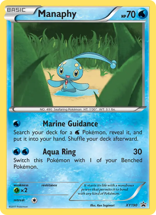 Manaphy XY190 XY Black Star Promos Pokesingles