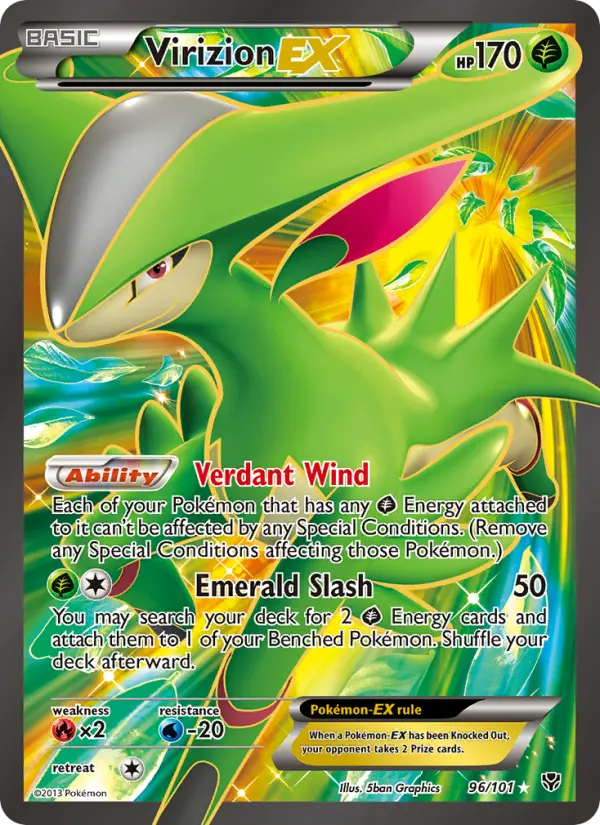 Virizion-EX 96 Plasma Blast Pokesingles