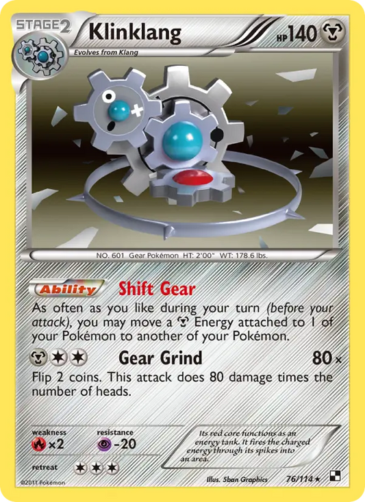 Klinklang 76 Black & White Pokesingles