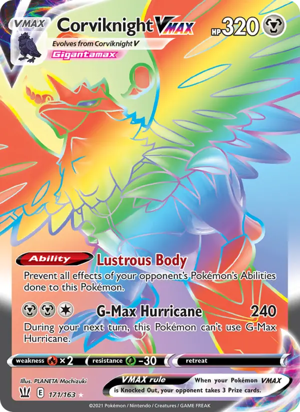 Corviknight VMAX 171 Battle Styles Pokesingles
