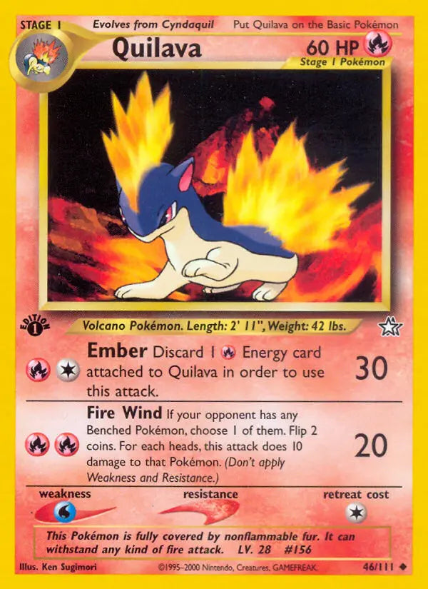 Quilava 46 Neo Genesis Pokesingles