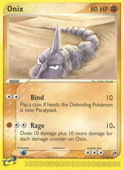 Onix 71 Sandstorm Pokesingles