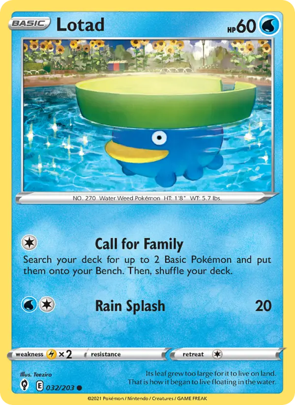 Lotad 32 Evolving Skies Pokesingles
