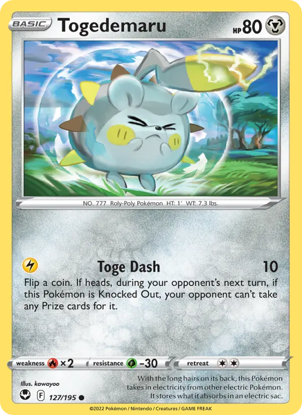 Togedemaru 127 Silver Tempest Pokesingles