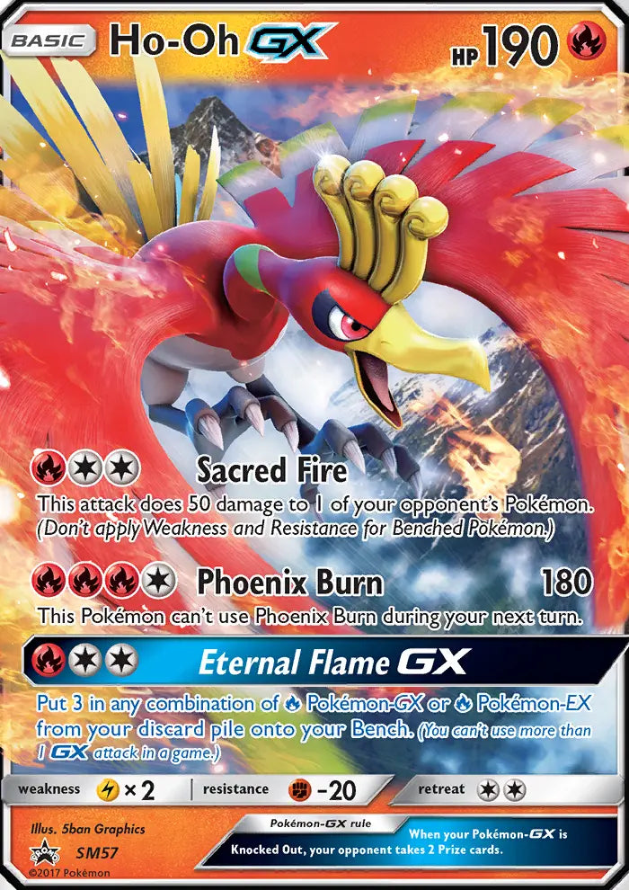 Ho-Oh GX SM57 SM Black Star Promos Pokesingles