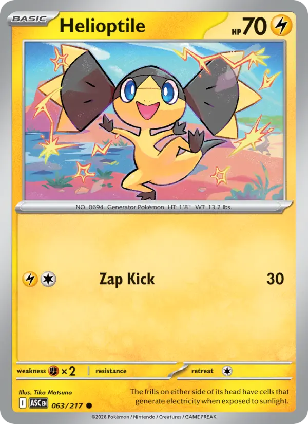 Helioptile 63 Ascended Heroes Pokesingles