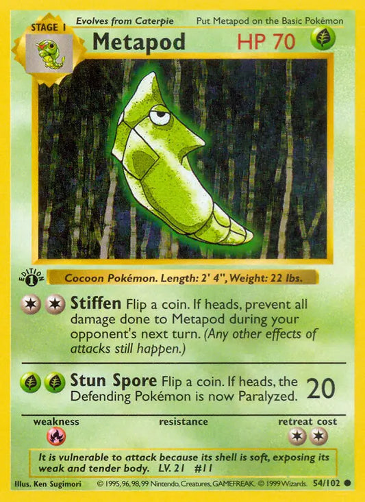 Metapod 54 Base Set Pokesingles