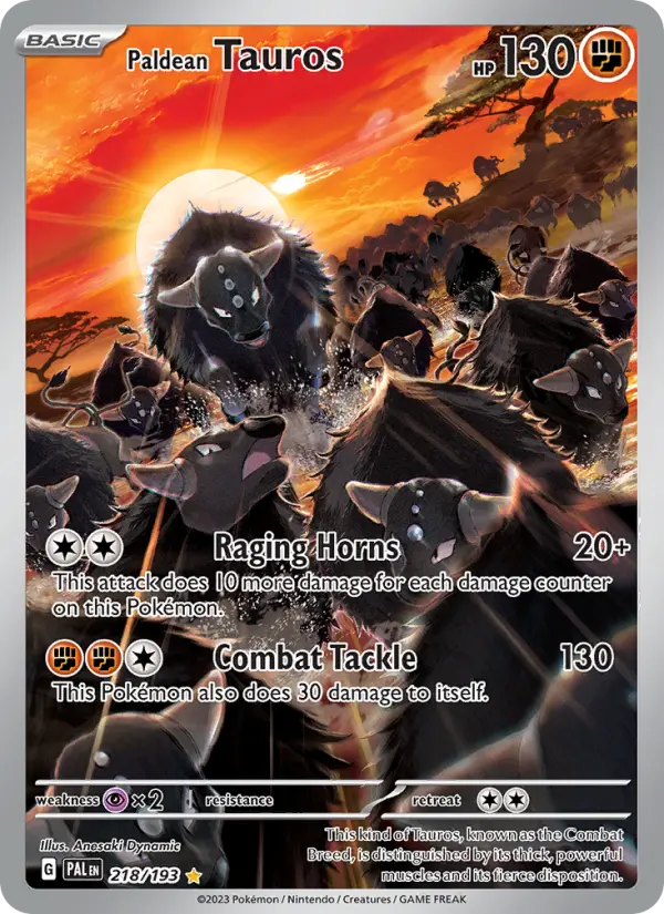 Paldean Tauros 218 Paldea Evolved Pokesingles