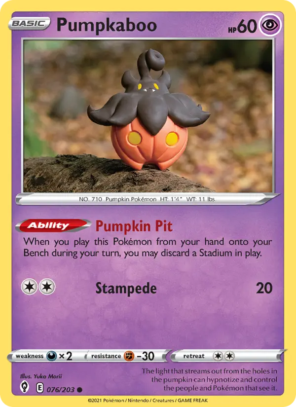 Pumpkaboo 76 Evolving Skies Pokesingles