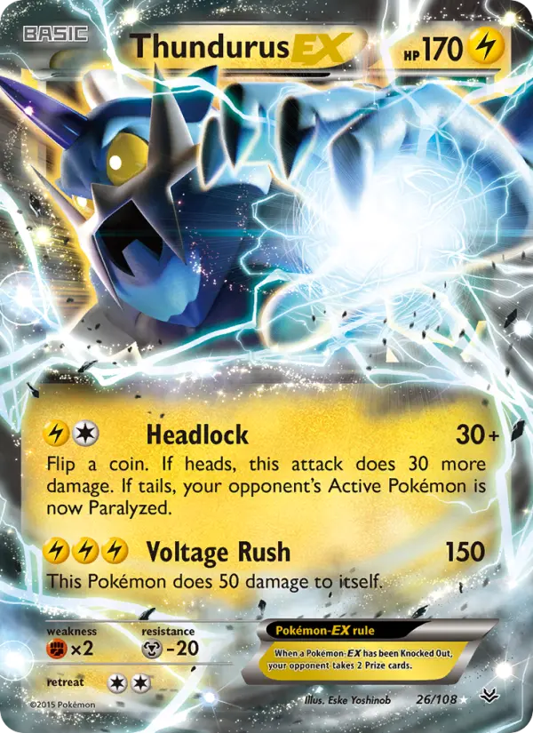 Thundurus EX 26 Roaring Skies Pokesingles