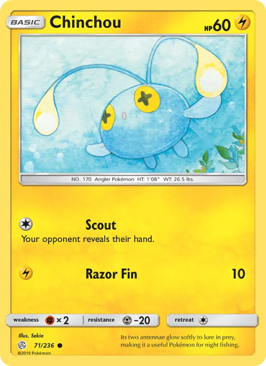 Chinchou 71 Cosmic Eclipse Pokesingles