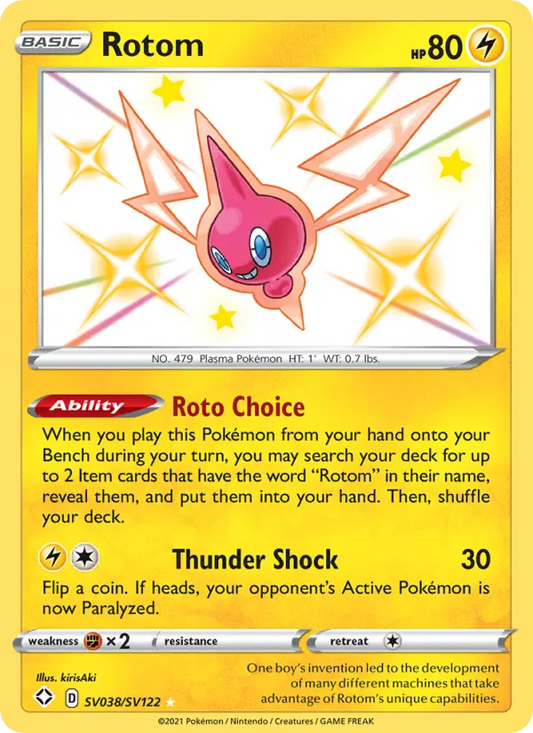 Rotom SV038 Shining Fates Pokesingles