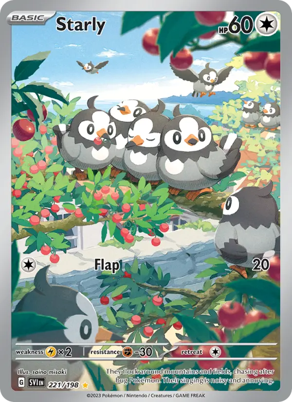 Starly 221 Scarlet & Violet Pokesingles