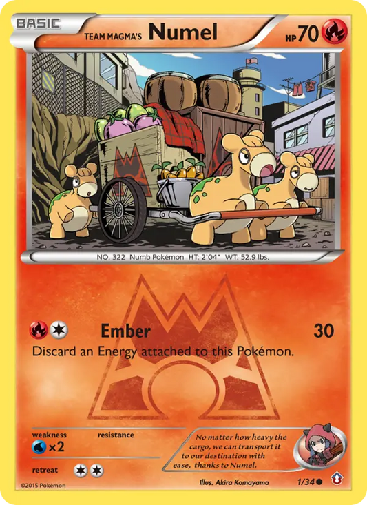 Team Magma's Numel 1 Double Crisis Pokesingles