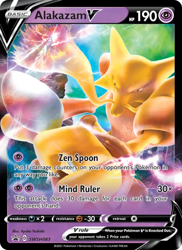 Alakazam V SWSH083 SWSH Black Star Promos Pokesingles
