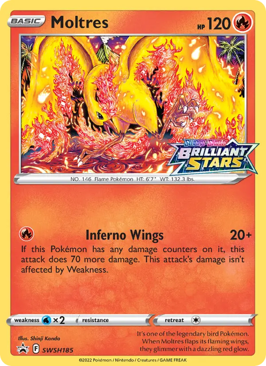 Moltres SWSH185 SWSH Black Star Promos Pokesingles