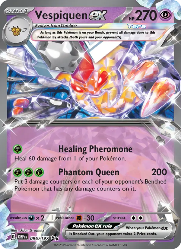 Vespiquen ex 96 Obsidian Flames Pokesingles