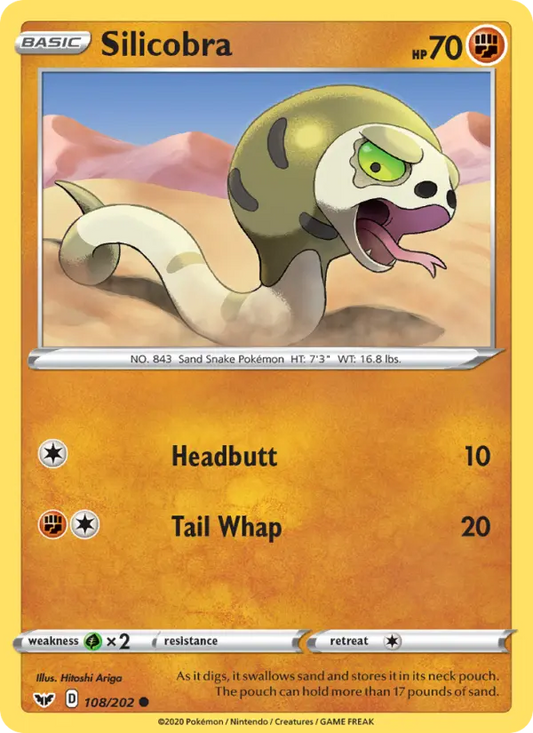 Silicobra 108 Sword & Shield Pokesingles