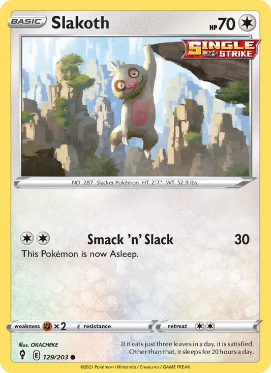Slakoth 129 Evolving Skies Pokesingles