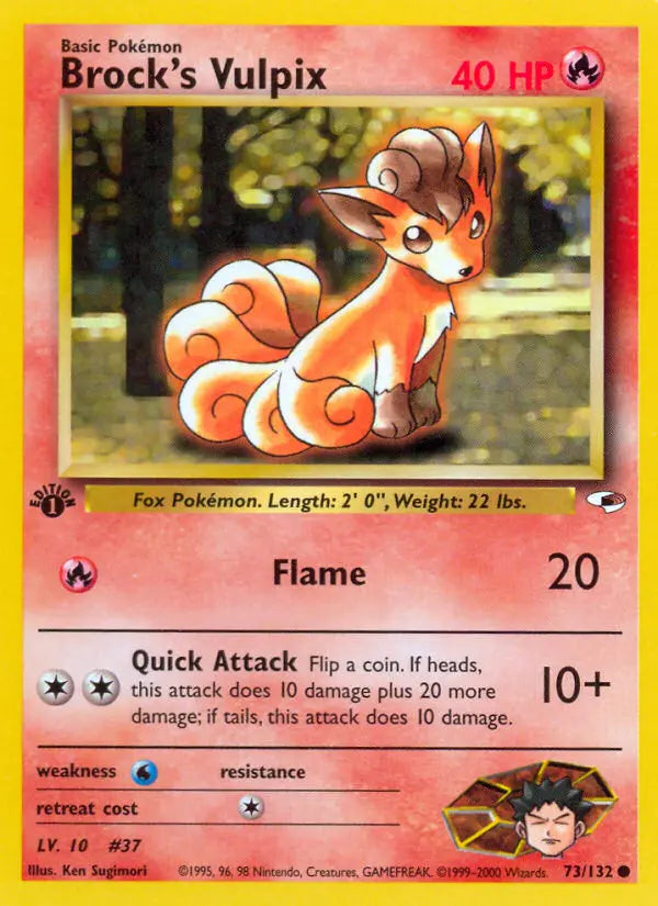 Brock's Vulpix 73 Gym Heroes Pokesingles