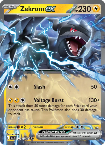 Zekrom ex 34 Black Bolt Pokesingles