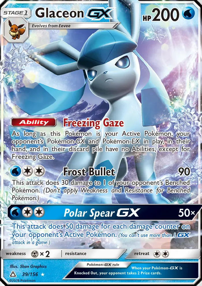 Glaceon GX 39 Ultra Prism Pokesingles