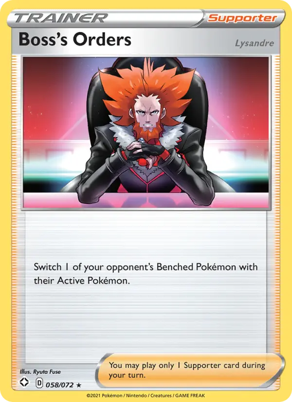 Boss's Orders (Lysandre) 58 Shining Fates Pokesingles