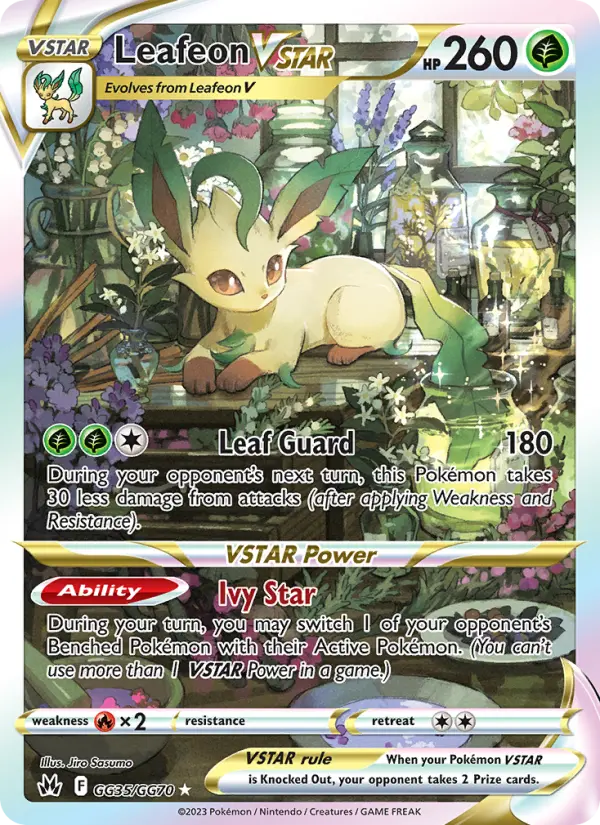 Leafeon VSTAR GG35 Crown Zenith Pokesingles