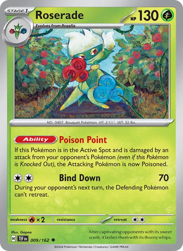 Roserade 9 Temporal Forces Pokesingles