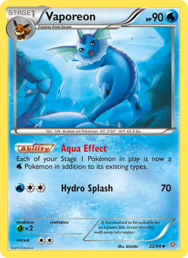 Vaporeon 22 Ancient Origins Pokesingles