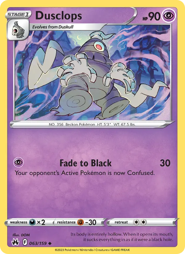 Dusclops 63 Crown Zenith Pokesingles