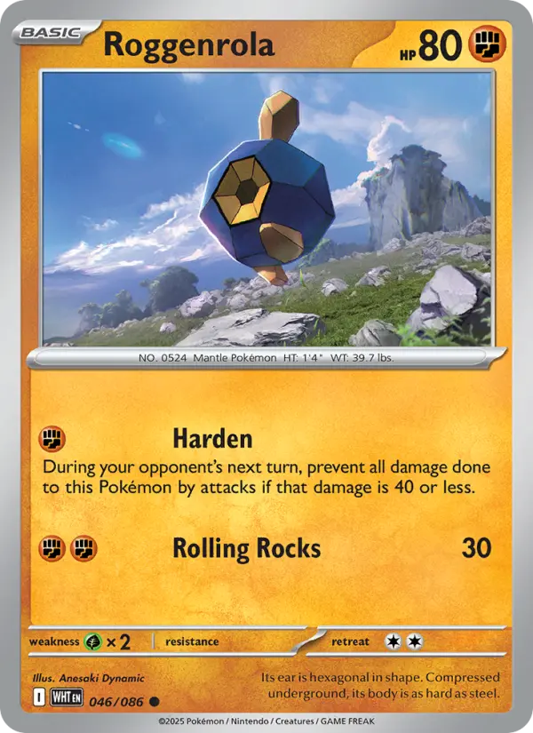 Roggenrola 46 White Flare Pokesingles