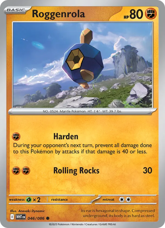 Roggenrola 46 White Flare Pokesingles