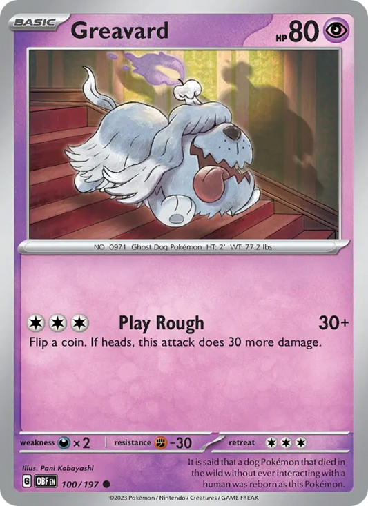 Greavard 100 Obsidian Flames Pokesingles