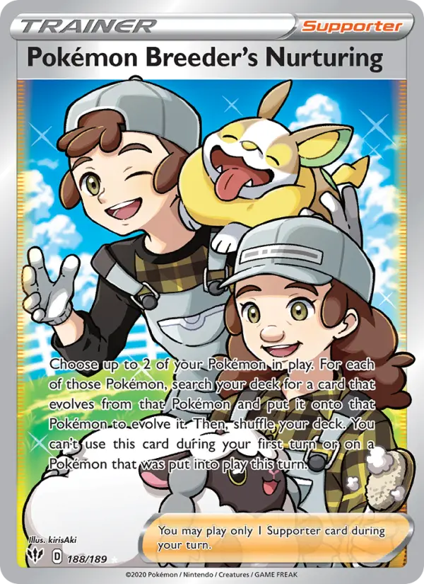 Pokémon Breeder's Nurturing 188 Darkness Ablaze Pokesingles
