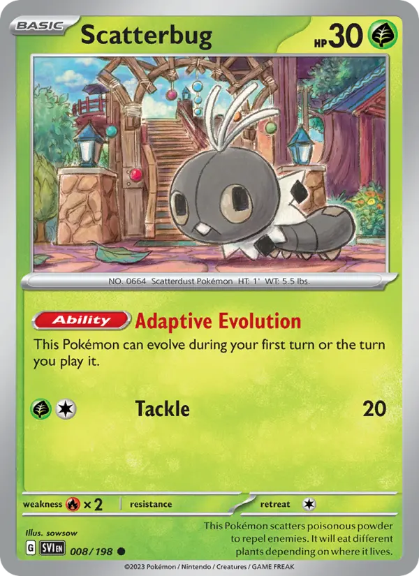 Scatterbug 8 Scarlet & Violet Pokesingles