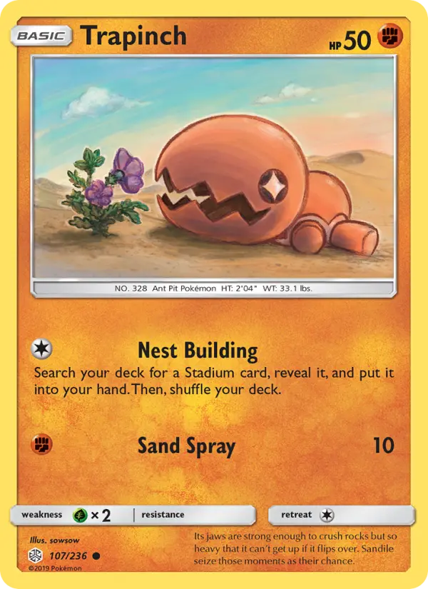 Trapinch 107 Cosmic Eclipse Pokesingles