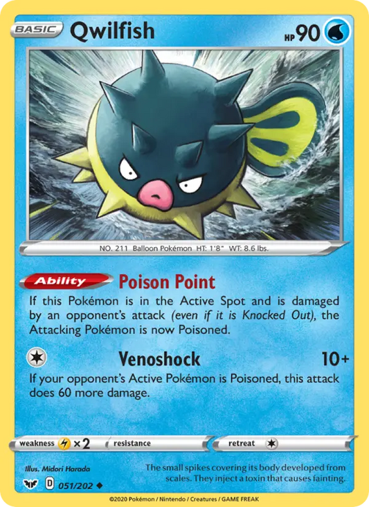 Qwilfish 51 Sword & Shield Pokesingles