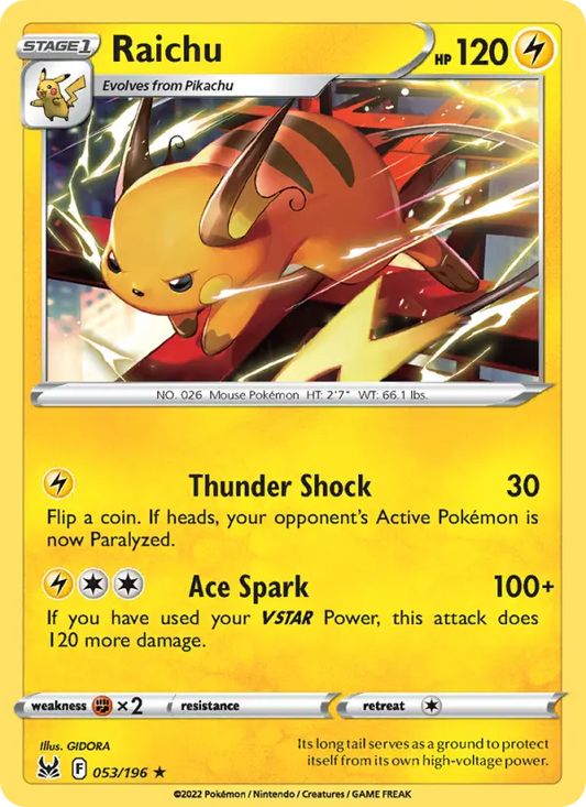 Raichu 53 Lost Origin Pokesingles